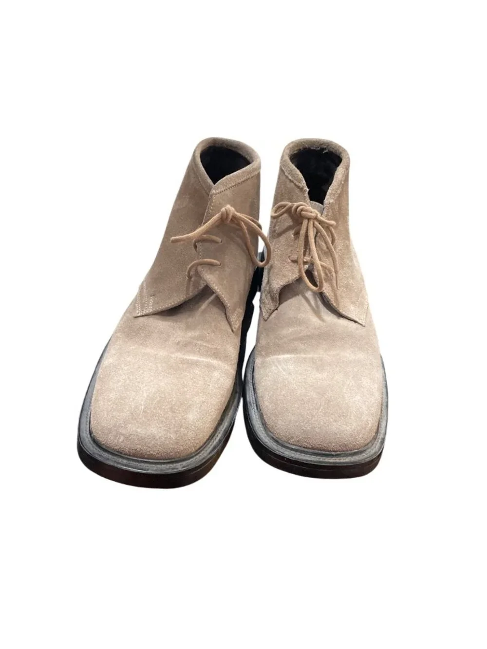 BachRach Mens beige leather suede chukka ankle boots sz 8.5 SKU 10-476
